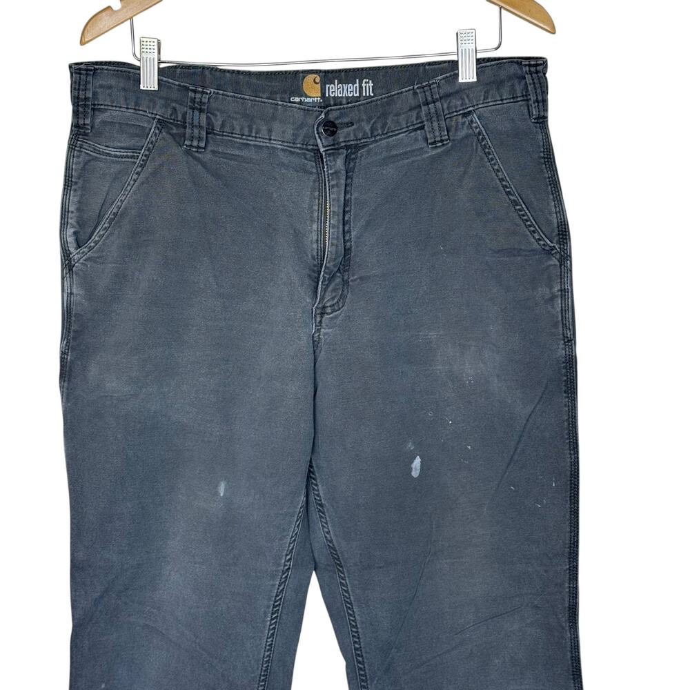 Carhartt Black Rugged Relaxed Fit Work Utility Pants 36x32 - Picture 4 of 10